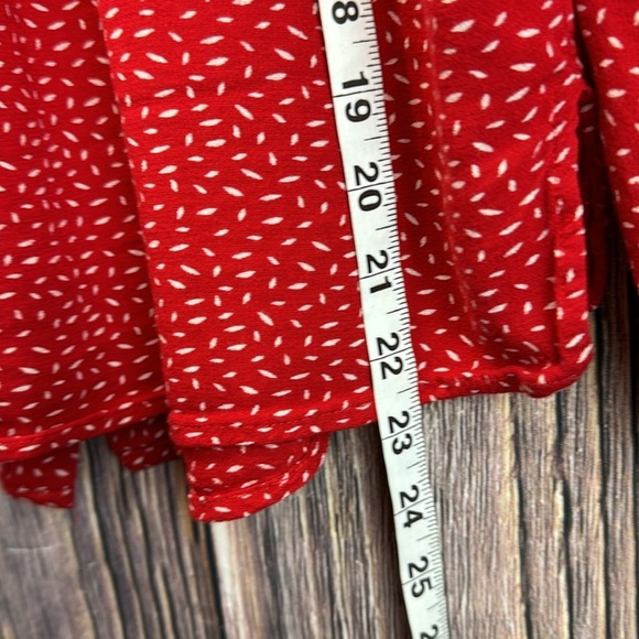 Sam Button Down Shirt- Red Multi- Size Medium - Picture 8 of 12